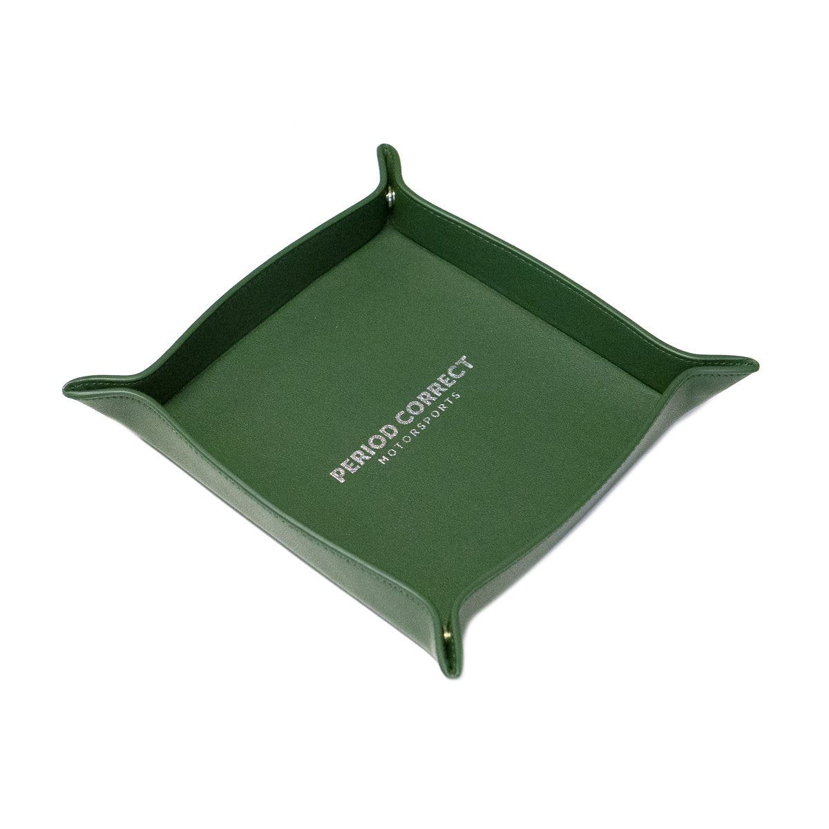 GREEN LEATHER VALET TRAY
